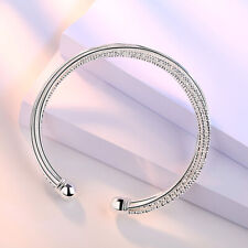 925 Sterling Silver Plain Ladies Expanding Bangle - 925 Silver - Gift Baged