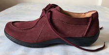 NEW *Lovely* HOTTER Nomad/ UK5 Standard Fit/Burgundy Suede Shoes/Made in England