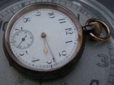 Omega Swiss pre WW1 1908 antique pocket watch steel case micro regulator balance