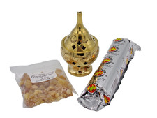 Brass drop shape incense - shape,