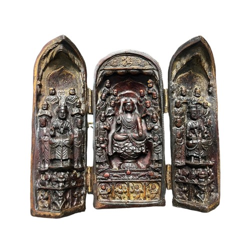 Antique design buddha shrine - buddha,