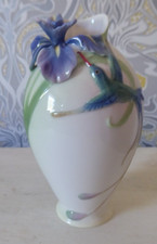 Franz Vase Hummingbird Iris Porcelain FZ00246  14cm