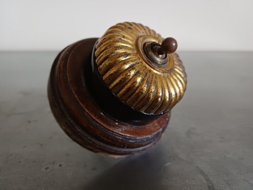 Antique brass ceramic light - &,