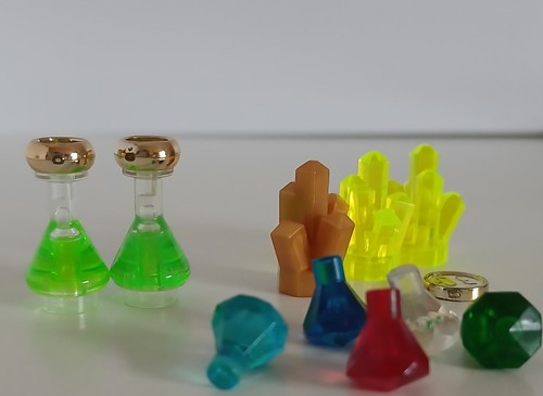 Lego crystals gems - crystals,, flasks