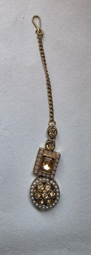 Gold maang tikka bridal - gold,