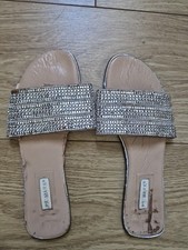Well Worn Beige Slider Sandals