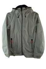 DECARHLON TRIBORD White Windberaker Jacket size S Mens Adventure Hooded Rain