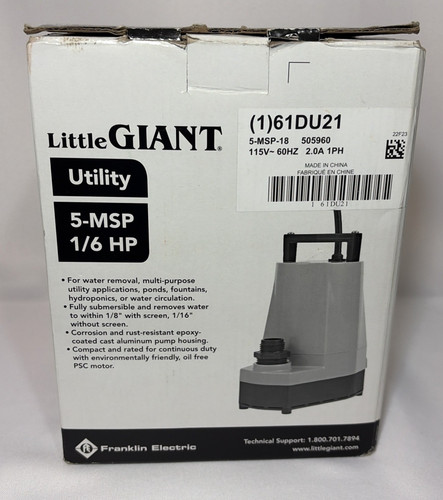 Little giant msp - 5-msp, 1/6hp