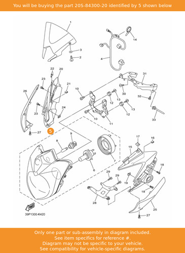 Yamaha headlight assy - yamaha,
