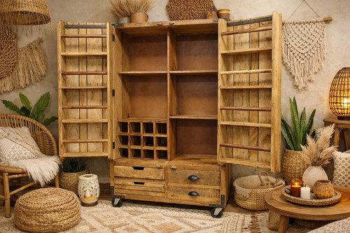 Large wood cabinet - wood,