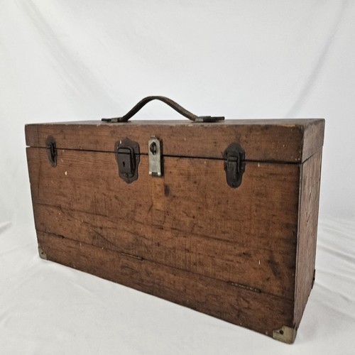 Vtg wooden machinest cabinet - wooden,