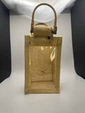 jute gift bag with a clear