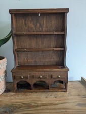 Antique Style Salesman Sample Apprentice Dolls Miniature Welsh Dresser Cabinet