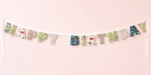 Dinosaur fabric happy birthday - fabric,