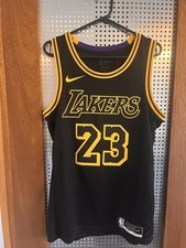 Nike Lebron James LA Lakers #23 Jersey Size M Black Mamba Swingman 