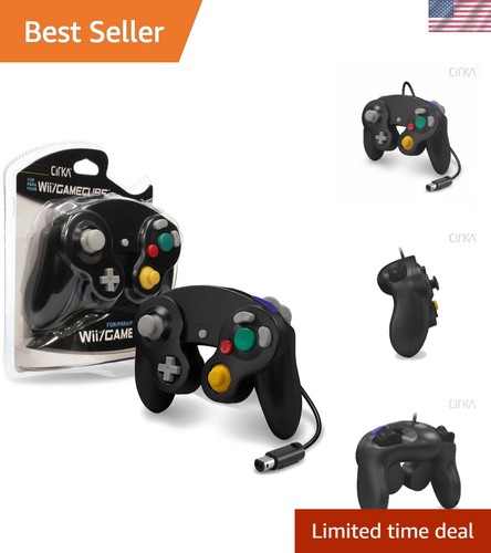 Black wired game controller - wired,