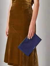 Whistles Navy Metallic Leather