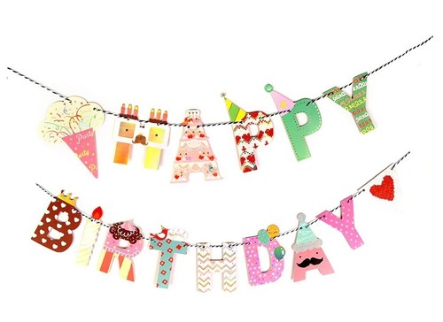 Happy birthday bunting banner - birthday,