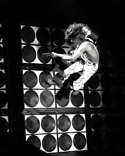 Eddie Van Halen Jumping At Speakers During Concert 8x10 Photo