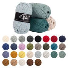 Drops Alaska Yarn Aran Weight 100% Wool Knitting Crochet 50g Ball - 30 Colours