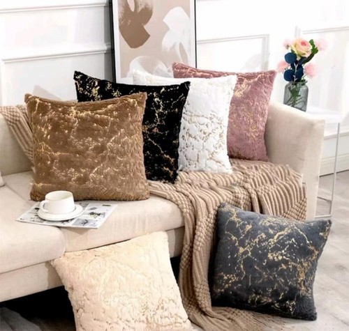 Sofa pillows soft - faux, fur