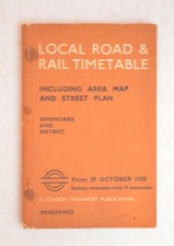 Bus Coach Train Timetable LT BR Road & Rail Sevenoaks 29th October 1958