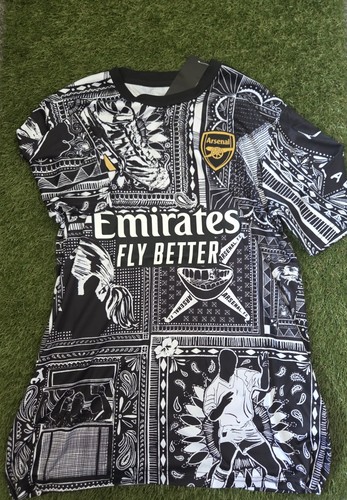 Arsenal away shirt black white - arsenal, black/white