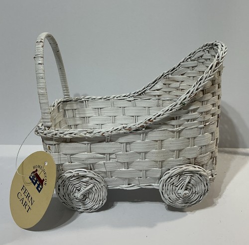 Vintage white wicker hooded - vintage,