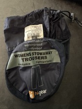 Hi Gear Women’s Stowaway Trousers Packable Lightweight Waterproof UK Size 12
