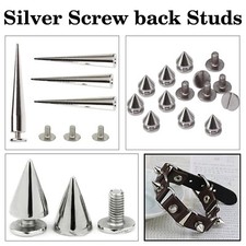 Silver punk cone studs spikes - silver,