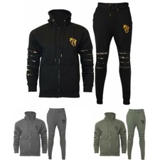 Mens Slim Fit Embroider Army