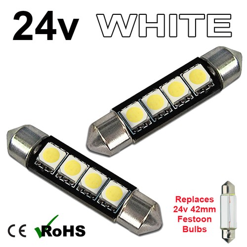 White 24v 42mm festoon - 42mm,