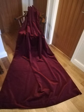 NEW Velvet Curtains Burgundy Wine  Cotton Velvet PAIR  127 x 229 Lined
