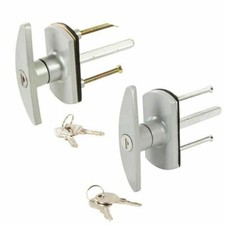 Silverline Garage Door Lock Replacement T Handle Square or Diamond 75mm Spindle 