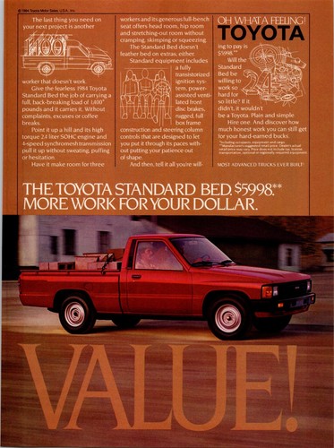 1984 toyota pick up - 1984, •