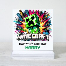 Minecraft Birthday Card
