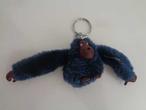 Kipling navy blue furry monkey - blue,