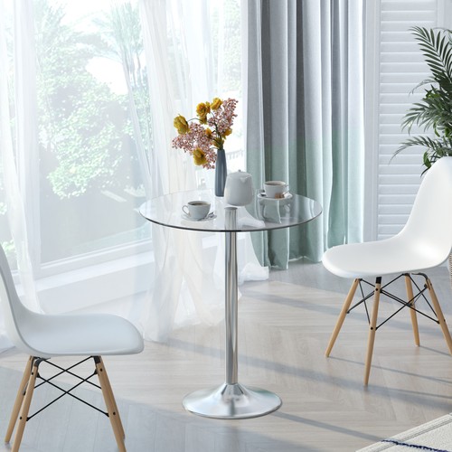 Metal round dining table - round,