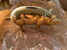Vintage Brass Pig Money