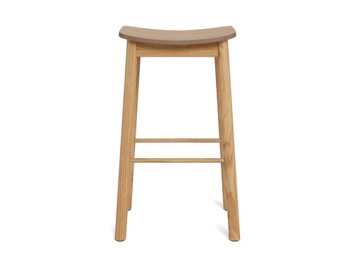 Barlow backless oak wood - wood, bar