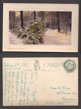 1909 KEVII Kingswinford Cancel on Winter Snow Postcard