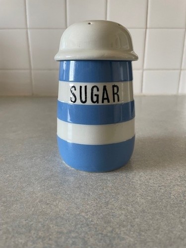 Green cornishware sugar - g,