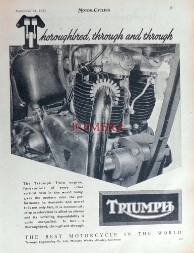 Vintage triumph motor cycles - vintage,