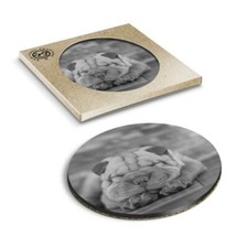 1 x Boxed Round Coasters - BW