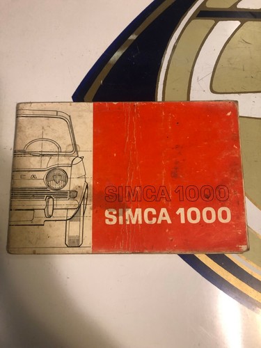 Simca mille 1000 maintenance