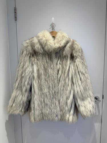 Vintage silver fox fur coat - vintage,
