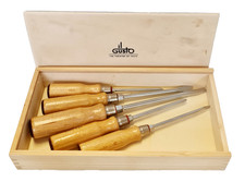 SKG Slotted Wooden Handle Screwdriver Set Of 5 Pozi Flat Woodworking Carpentry