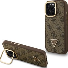 Genuine Guess 4G Metal Logo Stand Impact Protection Case for iPhone 16 Pro Max