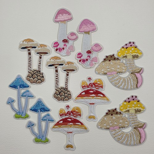 Mushroom embroidered patch - mushroom,