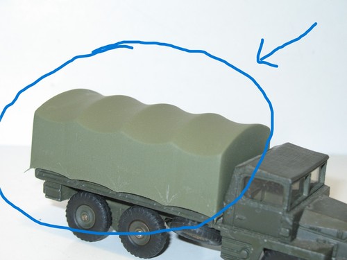 Dinky toys military truck tarp - truck,